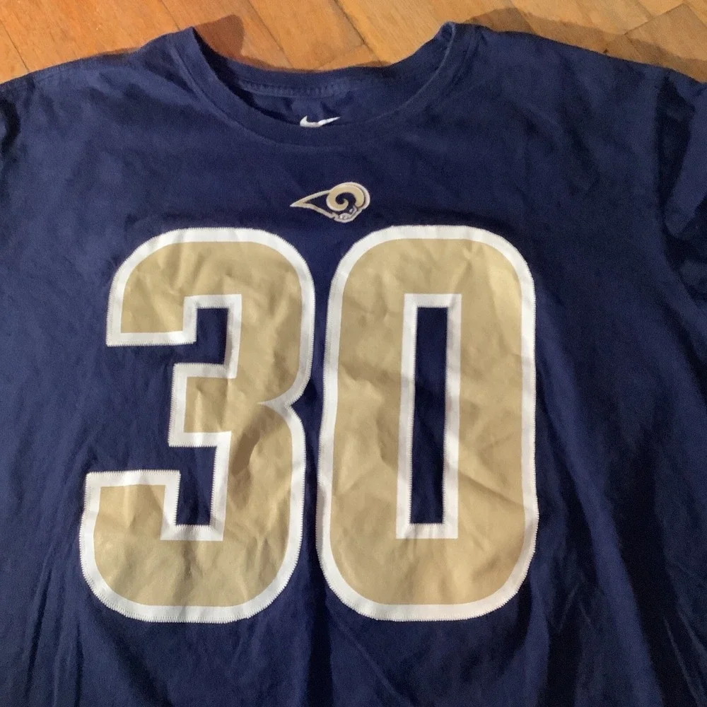 TODD GURLEY Los Angeles RAMS 30 Football NIKE‎ Jersey Style XXL Shirt NFL Blue